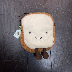 BNWT RARE Jellycat AMUSEABLE TOAST BAG Crossbody Purse Bread Strap Tote Food